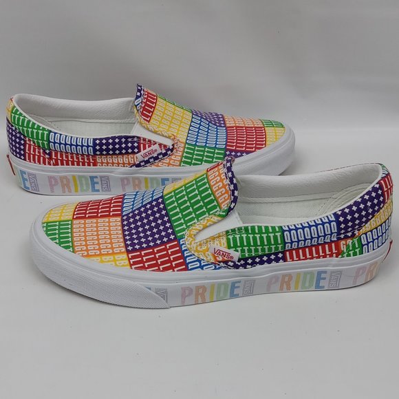 Vans LGBTQ Pride Slip-On Low Cut Sneakers Mens 6.5 Womens 8.0 CLEAN - Picture 2 of 9
